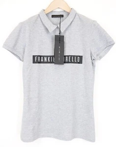 Frankie Morello Alterf Herren T-shirt M Grau Baumwolle Stretch Logo Kurz Polo - Bild 1 von 9