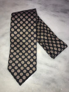 Robert Talbott Men's 100% Silk Neck Tie Necktie-Black Purple Orange Circles-NEW - Picture 1 of 4