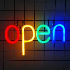 OPEN Neon Lights, Artistic LED Commercial Lights, Usb/Battery Powered,Bars, Cafe - Picture 1 of 12