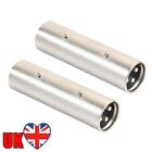 2pcs 3Pin XLR Male to XLR Male Microphone Power For Adapter Plug Connector
