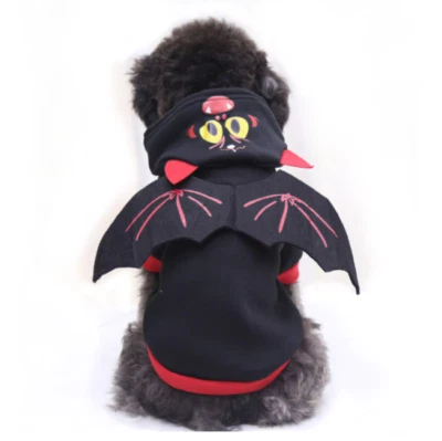Batwing Hoodie Pet Halloween Costume Dog Clothes Apparel - Image 1 of 4