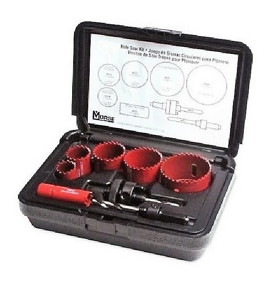 MORSE MASTER COBALT Eletricistas Conjunto de Serra de Furo 8 Peças Kit Bi-Metal EUA AV02E - Imagem 1 de 1