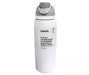 Owala FreeSip White Shy Marshmallow Stainless Steel Water Bottle 40oz - Picture 1 of 1