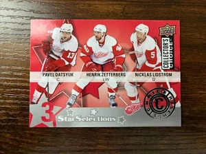 2009-10 Collectors Choice 3 Star Selections Choice Reserve Datsyuk Lidstrom - Picture 1 of 2