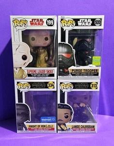 NEW Lot Of 4 STAR WARS Funko Pops PURGE TROOPER 533 KNIGHT OF REN 334 LANDO 313 - Picture 1 of 9