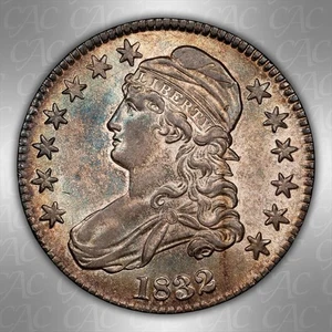 1832 Small Letters 50c CACG AU-58 - Picture 1 of 3
