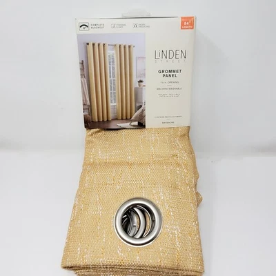 Linden Street Bayshore 1.5" Grommet Top Single Curtain Panel NEW WHEAT 50" x 84" - Image 1 of 4