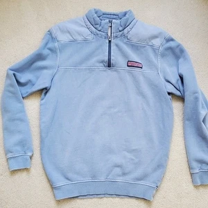 Vineyard Vines Camisa Azul Oveja Algodón Cuarto Cremallera Pullover Sudadera talla XS - Imagen 1 de 15