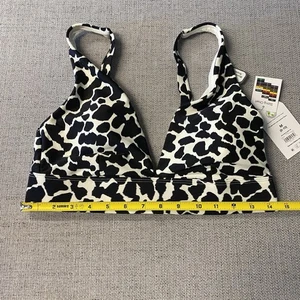 Top bikini Time and Tru bianco e nero stampa leopardata taglia media 8-10 - Foto 1 di 4