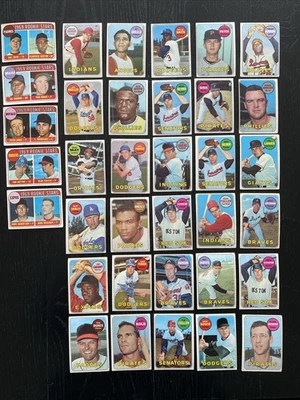 Juego de 35 tarjetas de béisbol 1969 Topps grado mixto. Gaston, Patek, Willie Davis Foto 1 de 4