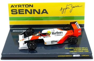 MINICHAMPS MARLBORO MCLAREN HONDA MP4/4 A.SENNA SET UP EDT 1988  W/C 1/43 SCALE - Image 1 of 4