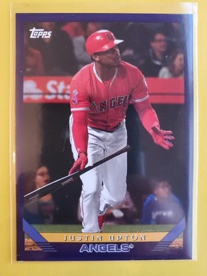 2019 Topps Archives Purple #288 Justin Upton 93/175 - Los Angeles Angels - Image 1 of 2