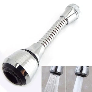 Stainles 360° Swivel Tap Aerator Sink Mixer Extender Faucet Nozzle Spray Kitchen - Picture 1 of 17