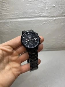 Kashidun 998 Mens Watch Chronograph Sapphire Crystal Wrist Quartz NEW Excellent - Picture 1 of 8