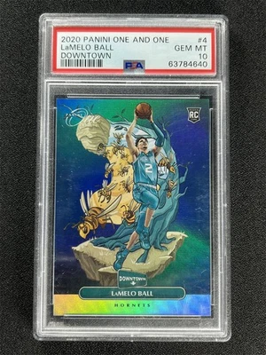 2020-21 Panini One And One Lamelo Ball #4 Downtown RC Case Hit SSP PSA 10 Gem Mt - Image 1 of 2