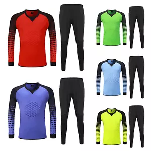 Niños Niños Jersey Portero Camisa Pantalones de chándal Set Fútbol Equipo Deportivo Uniforme de entrenamiento - Imagen 1 de 30