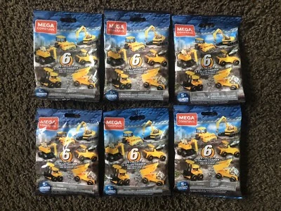 Mega Construx Wonder Builders 6 Surprise Bags Construction Equipment New/Sealed - Image 1 of 4