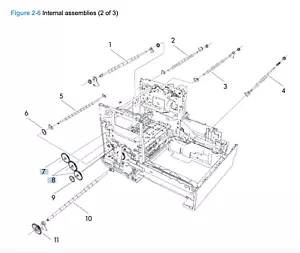 HP OfficeJet x476dw Genuine Parts Bin Rollers, Gears & Shafts Internal Assembly - Picture 1 of 15