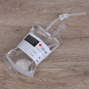 350ml Medical PVC Reusable Blood Energy Drink Bag Halloween Vampire Pouch Props - Picture 1 of 12