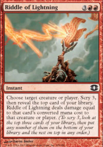 Heavy Play, English MTG Regular Riddle of Lightning Future Sight Magic the Gathe - Image 1 of 1