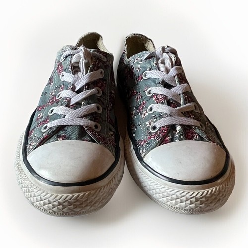Scarpe da tennis Converse All Star taglia 3 sneakers basse floreali giovani ragazze casual