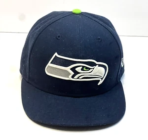 Gorra ajustada Seattle Seahawks NFL azul bordada New Era 59FIFTY talla 7-1/8 - Imagen 1 de 7