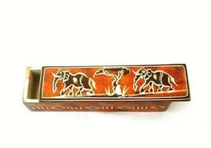 African Handmade Pencil Box, Jewelry Box, Trinket Box - Picture 1 of 10