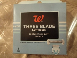 Walgreens 3 Blade Easyfit Cartridges 8 Pack COMPARE TO VENUS SMOOTH - Picture 1 of 1