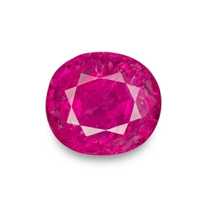 MOGOK BURMA Ruby 3.22 Ct. Natural Untreated CUSHION Vivid Pink-Red TRANSPARENT - Picture 1 of 4