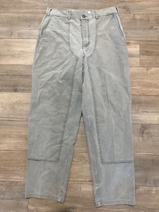 Vintage Patagonia Men's 35X32 Double Knee Gray Straight Leg Canvas Cotton Pants - Foto 1 di 9