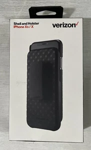 Verizon Shell With Kickstand Case and Holster Combo for iPhone XS/X, Black - Picture 1 of 1