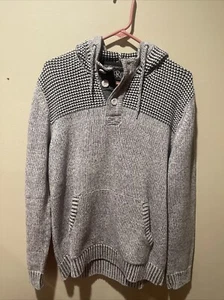 Felpa Retrofit Grigio Cotone Felpa con Cappuccio Taglia Large, Vintage, Quasi Come Nuova! - Foto 1 di 5