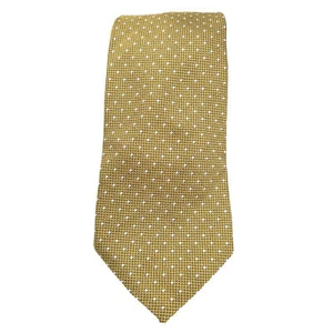 Suitsupply Cravatta Di Lusso A Pois In Seta Oro Fatta In Italia DS3 - Foto 1 di 7