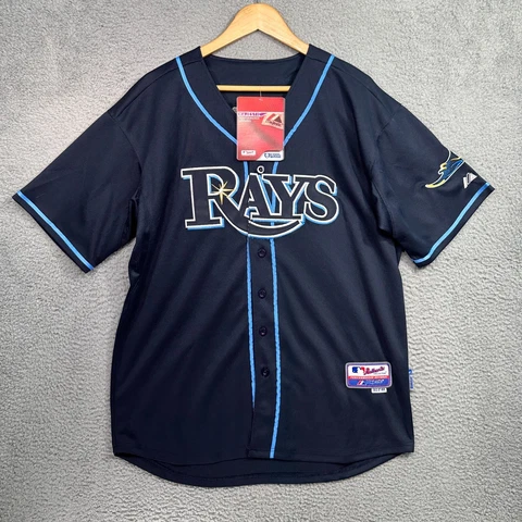 Tampa Bay Rays Evan Longoria Size 48 Authentic Majestic Cool Base Jersey Stitch Cover