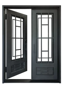 Wrought Iron Double Entry Door | 72" x 96" | 6'x8' - Picture 1 of 4