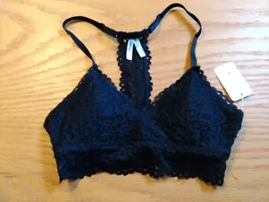 Juniors MUDD Spitze Overlay Racerback BH, JM91K016RS, Mitternachtsschwarz, XSmall - Bild 1 von 3