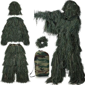 3D Ghillie Suit Dschungel woodland Tarnanzug Camo Camouflage Kleidung Jagd Suit - Bild 1 von 24