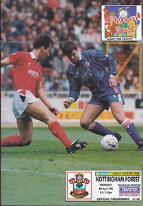 1991/92 Southampton V Nottingham Forest 08-04-1992 Division 1  - Bild 1 von 1