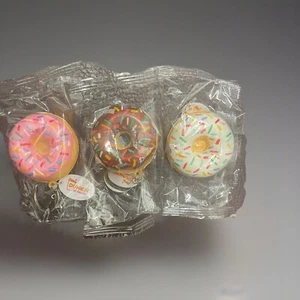 Dunkin Donuts, Donut Softy Keychain Winter 2024/ Set Of 3, Free Shipping - Picture 1 of 2