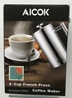 Aicok French Press Coffee Maker Stainless Steel Double Wall 8-Cup Coffee Press