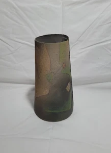 Insolito vaso in ceramica firmato Keenan metà secolo design astratto - Foto 1 di 6