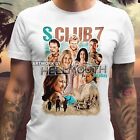 S Club 7 Natural t-shirt - Mens & Women's sizes S-XXL - Retro Band Tour LA7 2000