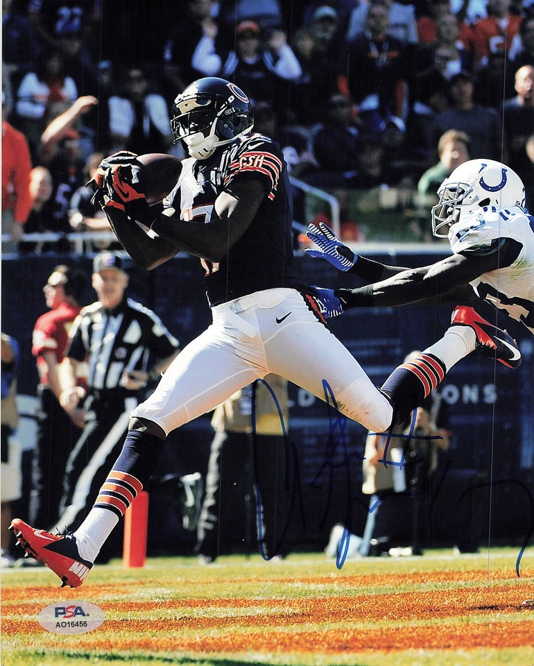 Foto autografada 8x10 assinada por Alshon Jeffery PSA/DNA Chicago Bears - Imagem 1 de 1