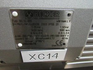 Becker 90/4-100  Vacuum Pump, 1.25/1.50Kw, 1420/1680 min **Refurbished** - Picture 1 of 7