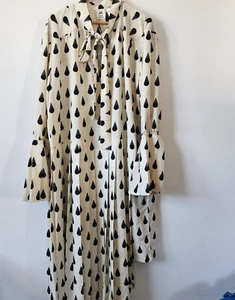 NWT HM Studio AW 2023 Polka Dot Pleated Dress Size XL - Picture 1 of 8