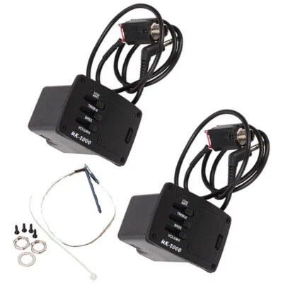 2X UK2000 UK Ukulele Guitar Piezo Pickups 2-Bands EQ Equalizer Preamp Pickups - Image 1 of 4