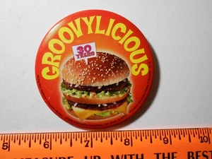 3"  McDonalds Pin Back Button Groovylicious 30 Years 1998 - Picture 1 of 1