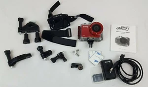 Pacchetto action camera WiFi MiGear Extreme X 1080p rossa con custodia impermeabile 12 megapixel - Foto 1 di 8