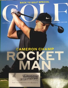 GOLF Magazine July - August 2020 CAMERON CHAMP ROCKET MAN Tiger Woods - Picture 1 of 2
