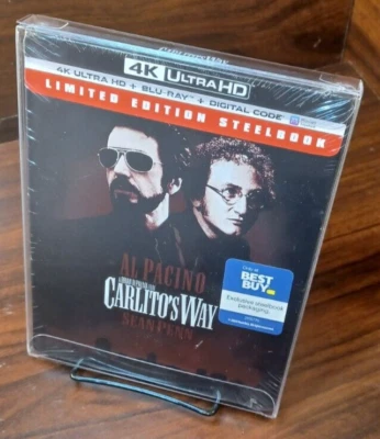 Carlito’s Way 4K STEELBOOK (4K+Blu-ray)w/PROTECTIVE SLEEVE-NEW-Free Box Shippin! - Image 1 of 4